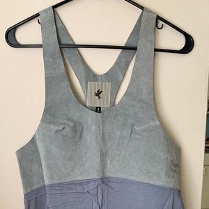 Raw Edge Suede Tank
